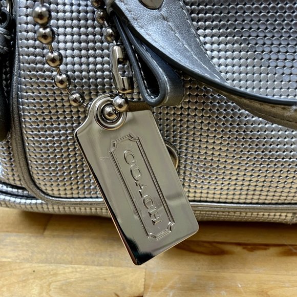 Coach Cambridge Alexa Silver Satchel Bag 14094 Used - Picture 3 of 10